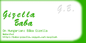 gizella baba business card